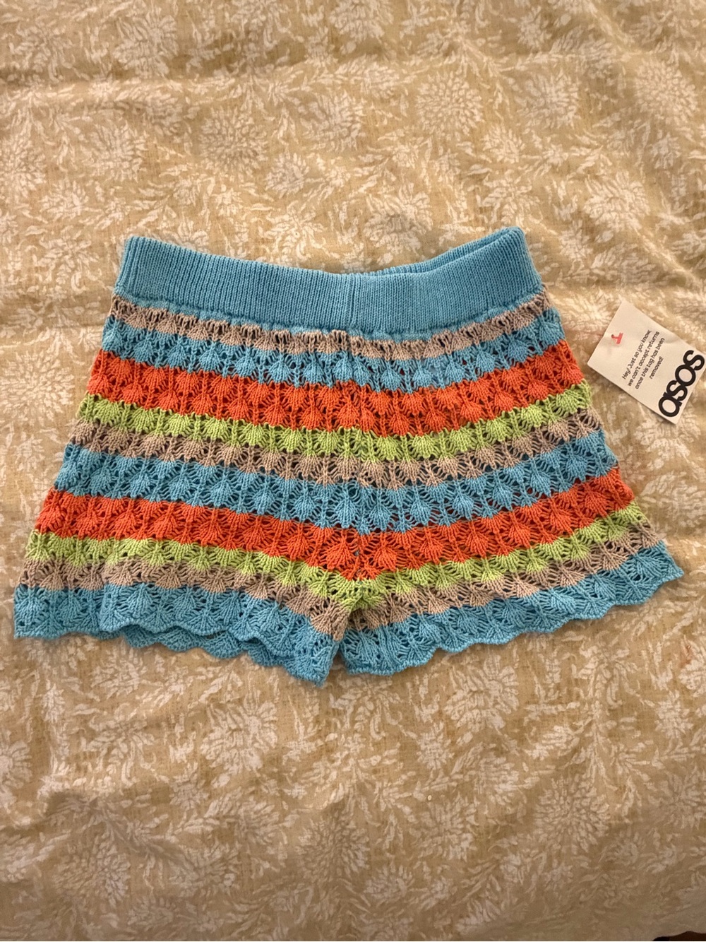 ASOS Reclaimed Vintage crochet knitted shorts